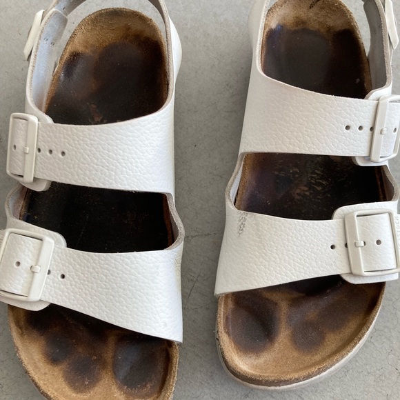 PRE-LOVED BIRKENSTOCK*MILANO WHITE LEATHER*US SIZE W 10-10.5/M 8-8.5*EU SIZE 41 - Picture 5 of 6